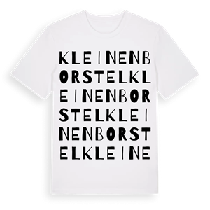 Kleinenborstel ordlek t-shirt – ekologisk bomull t-shirt från Pinshirt