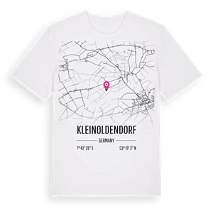 Kleinoldendorf karta t-shirt – ekologisk bomull t-shirt från Pinshirt
