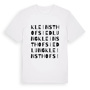 Kleinsthofsiedlung ordlek t-shirt – ekologisk bomull t-shirt från Pinshirt