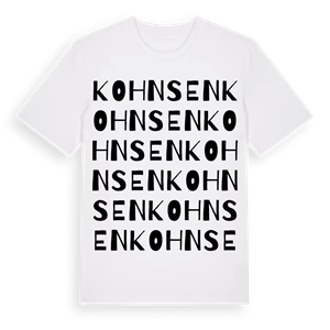 Kohnsen ordlek t-shirt – ekologisk bomull t-shirt från Pinshirt