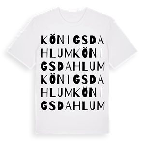 Königsdahlum ordlek t-shirt – ekologisk bomull t-shirt från Pinshirt