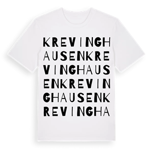 Krevinghausen ordlek t-shirt – ekologisk bomull t-shirt från Pinshirt