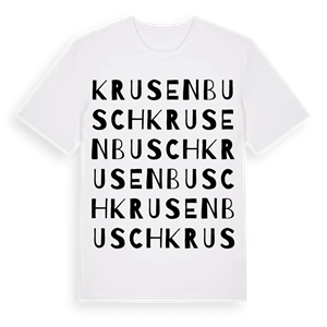 Krusenbusch ordlek t-shirt – ekologisk bomull t-shirt från Pinshirt