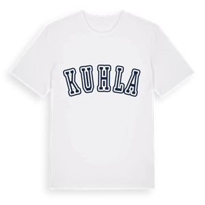 Kuhla college t-shirt – ekologisk bomull t-shirt från Pinshirt