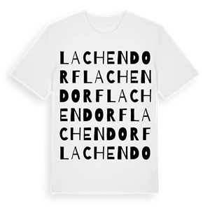 Lachendorf ordlek t-shirt – ekologisk bomull t-shirt från Pinshirt