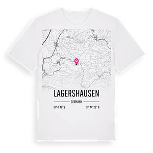 Lagershausen karta t-shirt – ekologisk bomull t-shirt från Pinshirt