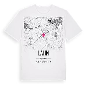 Lahn karta t-shirt – ekologisk bomull t-shirt från Pinshirt