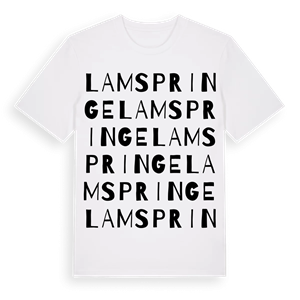 Lamspringe ordlek t-shirt – ekologisk bomull t-shirt från Pinshirt