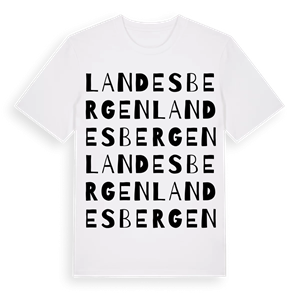 Landesbergen ordlek t-shirt – ekologisk bomull t-shirt från Pinshirt