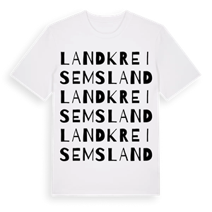Landkreis Emsland ordlek t-shirt – ekologisk bomull t-shirt från Pinshirt