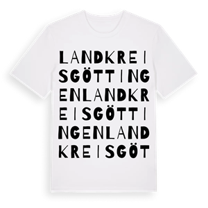 Landkreis Göttingen ordlek t-shirt – ekologisk bomull t-shirt från Pinshirt