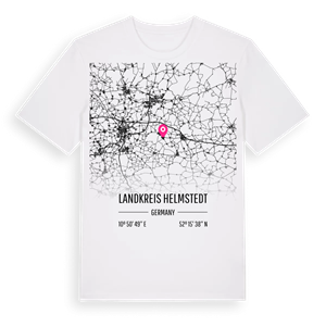 Landkreis Helmstedt karta t-shirt – ekologisk bomull t-shirt från Pinshirt