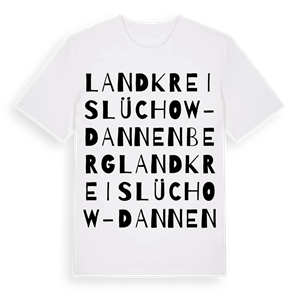 Landkreis Lüchow-Dannenberg ordlek t-shirt – ekologisk bomull t-shirt från Pinshirt