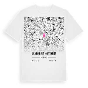 Landkreis Northeim karta t-shirt – ekologisk bomull t-shirt från Pinshirt
