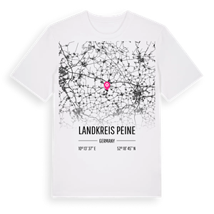 Landkreis Peine karta t-shirt – ekologisk bomull t-shirt från Pinshirt