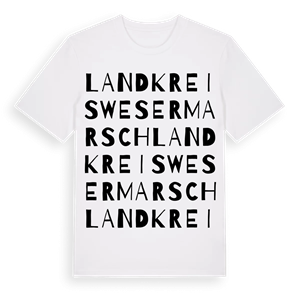 Landkreis Wesermarsch ordlek t-shirt – ekologisk bomull t-shirt från Pinshirt