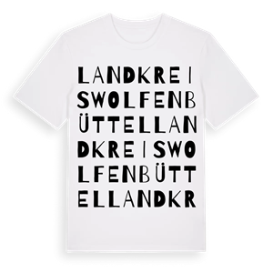 Landkreis Wolfenbüttel ordlek t-shirt – ekologisk bomull t-shirt från Pinshirt