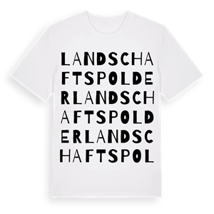 Landschaftspolder ordlek t-shirt – ekologisk bomull t-shirt från Pinshirt
