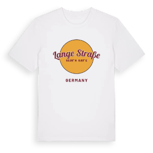 Lange Straße cirkel t-shirt – ekologisk bomull t-shirt från Pinshirt