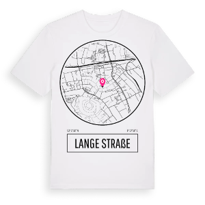 Lange Straße t-shirt – ekologisk bomull t-shirt från Pinshirt