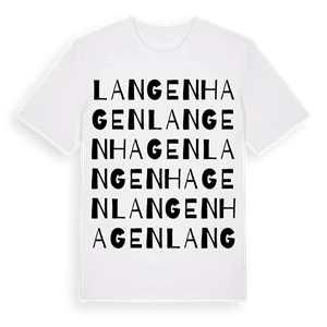 Langenhagen ordlek t-shirt – ekologisk bomull t-shirt från Pinshirt