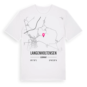 Langenholtensen karta t-shirt – ekologisk bomull t-shirt från Pinshirt