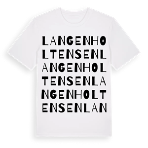 Langenholtensen ordlek t-shirt – ekologisk bomull t-shirt från Pinshirt