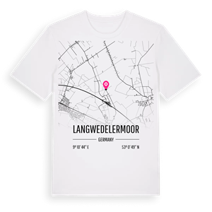 Langwedelermoor karta t-shirt – ekologisk bomull t-shirt från Pinshirt