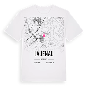 Lauenau karta t-shirt – ekologisk bomull t-shirt från Pinshirt