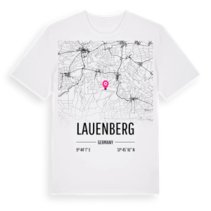 Lauenberg karta t-shirt – ekologisk bomull t-shirt från Pinshirt