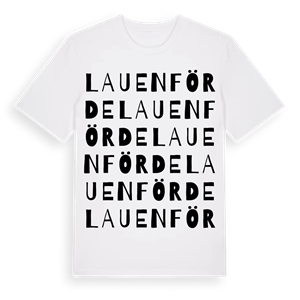 Lauenförde ordlek t-shirt – ekologisk bomull t-shirt från Pinshirt