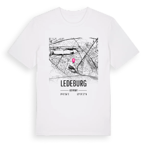 Ledeburg karta t-shirt – ekologisk bomull t-shirt från Pinshirt