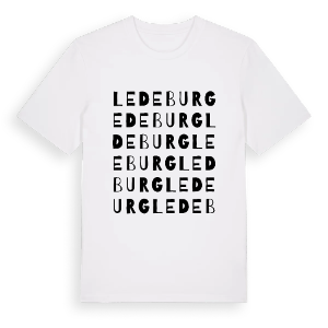 Ledeburg ordlek t-shirt – ekologisk bomull t-shirt från Pinshirt