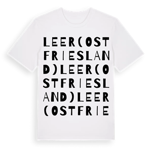 Leer (Ostfriesland) ordlek t-shirt – ekologisk bomull t-shirt från Pinshirt
