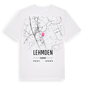 Lehmden karta t-shirt – ekologisk bomull t-shirt från Pinshirt