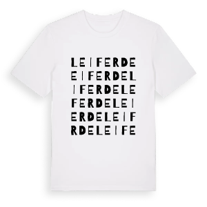 Leiferde ordlek t-shirt – ekologisk bomull t-shirt från Pinshirt