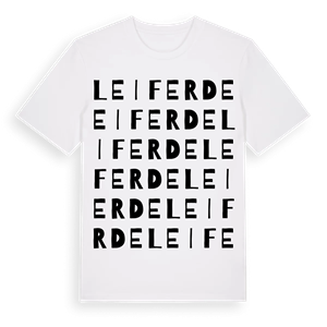 Leiferde ordlek t-shirt – ekologisk bomull t-shirt från Pinshirt