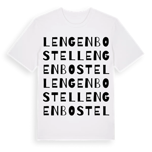 Lengenbostel ordlek t-shirt – ekologisk bomull t-shirt från Pinshirt