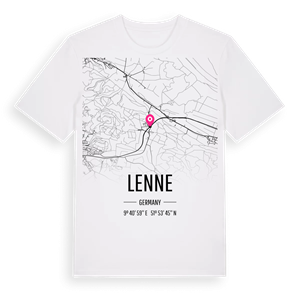 Lenne karta t-shirt – ekologisk bomull t-shirt från Pinshirt