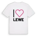 Jag älskar Lewe t-shirt stort tryck