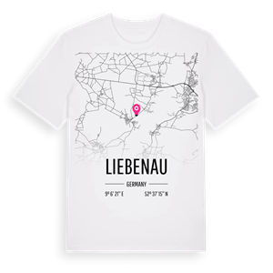 Liebenau karta t-shirt – ekologisk bomull t-shirt från Pinshirt