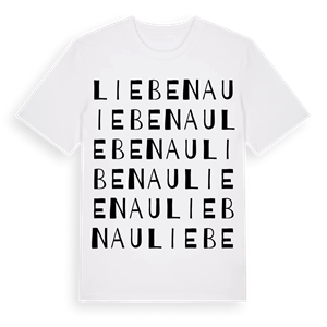 Liebenau ordlek t-shirt – ekologisk bomull t-shirt från Pinshirt