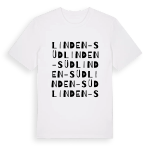 Linden-Süd ordlek t-shirt – ekologisk bomull t-shirt från Pinshirt
