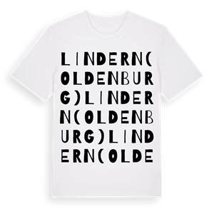 Lindern (Oldenburg) ordlek t-shirt – ekologisk bomull t-shirt från Pinshirt