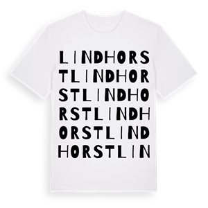 Lindhorst ordlek t-shirt – ekologisk bomull t-shirt från Pinshirt