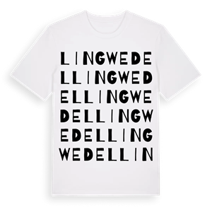 Lingwedel ordlek t-shirt – ekologisk bomull t-shirt från Pinshirt