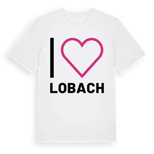 Jag älskar Lobach t-shirt stort tryck – ekologisk bomull t-shirt från Pinshirt