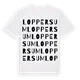 Loppersum ordlek t-shirt