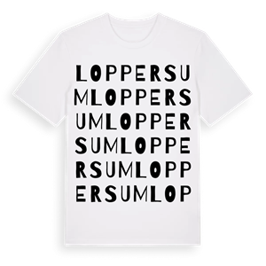 Loppersum ordlek t-shirt – ekologisk bomull t-shirt från Pinshirt