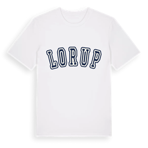 Lorup college t-shirt – ekologisk bomull t-shirt från Pinshirt